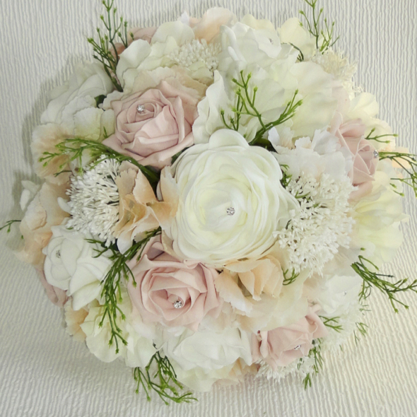 Blush Pink and Ivory Wedding Bouquet